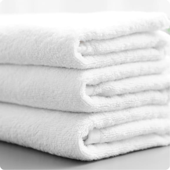 A stack of white towels.